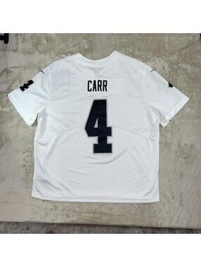 Nike Las Vegas Raiders Derek Carr #4 Jersey Mens 3XL Stitched On Field White SLD